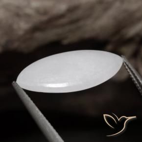 Giadeite Bianco grigio naturale da 5.25 ct, Taglio marquise, Traslucido