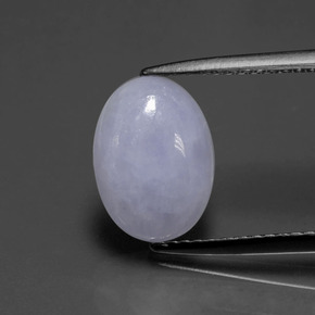 Giadeite naturale blu da 2,53 ct, taglio ovale, traslucido