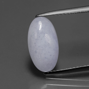 Giadeite naturale blu da 2,81 ct, taglio ovale, opaco