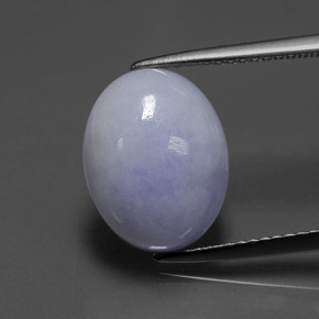 Giadeite naturale blu da 6,60 ct, taglio ovale, opaco