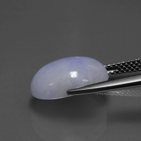 Giadeite naturale blu da 6,60 ct, taglio ovale, opaco