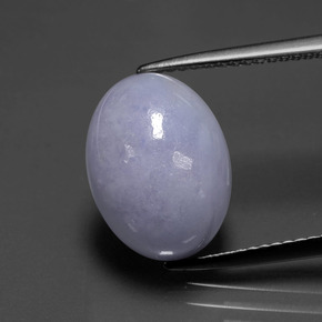 Giadeite naturale blu da 7,41 ct, taglio ovale, opaco