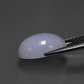 Giadeite naturale blu da 7,41 ct, taglio ovale, opaco