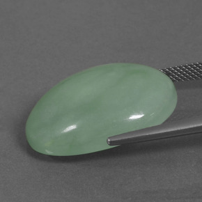 Giadeite Verde naturale da 27.45 ct, Taglio ovale, Traslucido