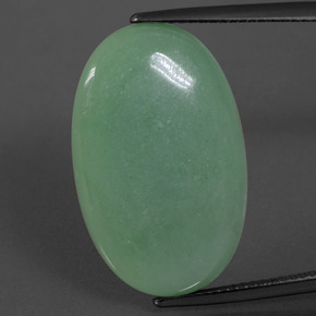 Giadeite Verde naturale da 19.15 ct, Taglio ovale, Opaco