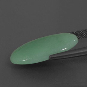 Giadeite Verde naturale da 19.15 ct, Taglio ovale, Opaco