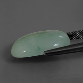 Giadeite naturale verde da 18,38 ct, taglio ovale, traslucido