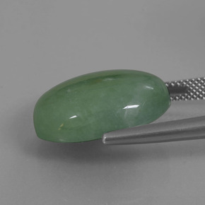 Giadeite naturale verde da 21,62 ct, taglio ovale, opaco