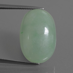 Giadeite Verde naturale da 18.38 ct, Taglio ovale, Traslucido
