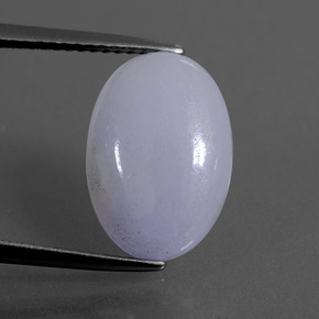 Giadeite naturale blu da 5,72 ct, taglio ovale, traslucido