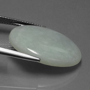Giadeite Verde naturale da 18.53 ct, Taglio ovale, Traslucido