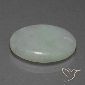 Giadeite Grigio medio naturale da 13.79 ct, Ovale, Traslucido