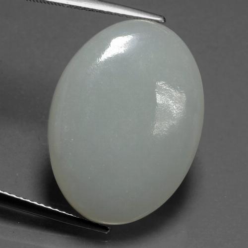 Giadeite naturale verde da 20,83 ct, taglio ovale, traslucido