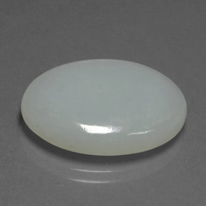 Giadeite naturale verde da 20,83 ct, taglio ovale, traslucido