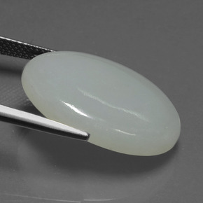 Giadeite naturale verde da 20,83 ct, taglio ovale, traslucido