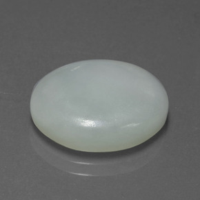 Giadeite naturale verde da 10,46 ct, taglio ovale, traslucido