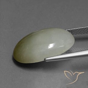 Giadeite Verde medio naturale da 13.85 ct, Taglio ovale, Traslucido