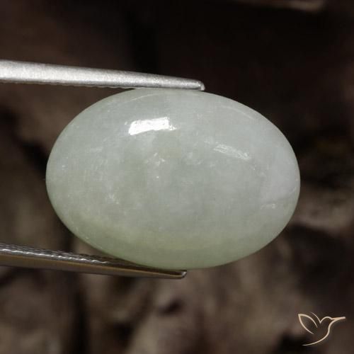 Giadeite Verde medio naturale da 12.13 ct, Ovale, Traslucido