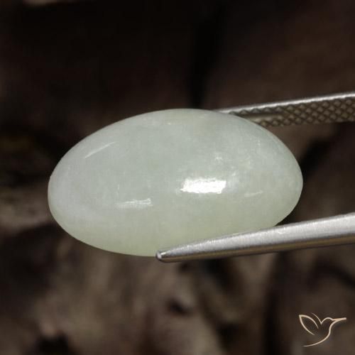 Giadeite Verde medio naturale da 12.13 ct, Ovale, Traslucido