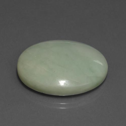 Giadeite naturale verde da 42,37 ct, taglio ovale, opaco
