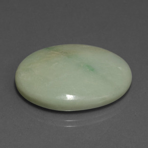 Giadeite naturale verde da 38,26 ct, taglio ovale, opaco