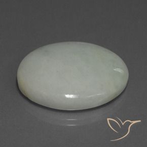 Giadeite Verde medio naturale da 38.56 ct, Ovale, Traslucido