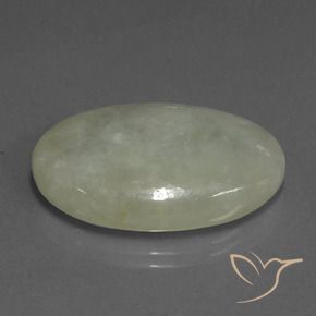 Giadeite Verde chiaro caldo naturale da 31.57 ct, Ovale, Traslucido