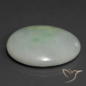 Giadeite Grigio verde naturale da 22.43 ct, Ovale, Traslucido