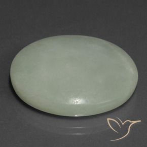 Giadeite Grigio verde naturale da 40.64 ct, Ovale, Traslucido