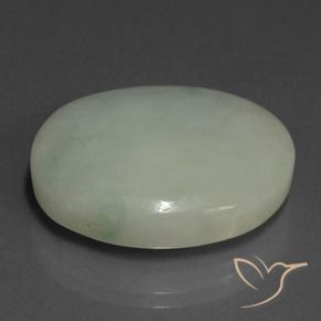 Giadeite Verde medio naturale da 39.75 ct, Ovale, Traslucido