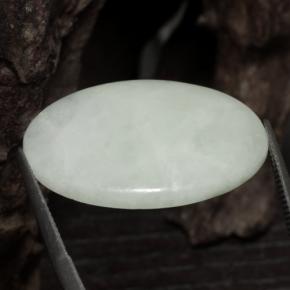 Giadeite naturale verde da 24,59 ct, taglio ovale, traslucido