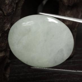 Giadeite naturale verde da 24,59 ct, taglio ovale, traslucido