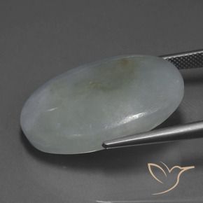 Giadeite Verde medio naturale da 40.64 ct, Ovale, Traslucido