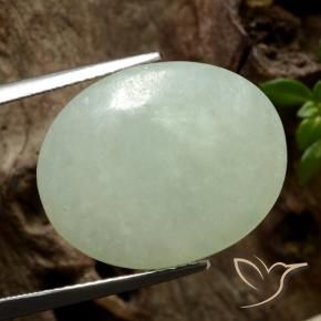 Giadeite Verde oliva naturale da 13.03 ct, Ovale, Traslucido