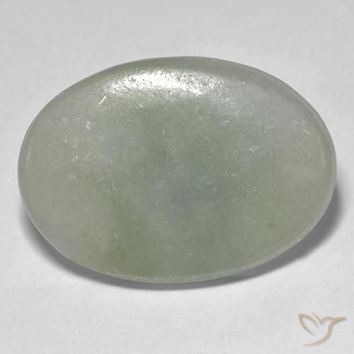 Giadeite Verde medio naturale da 10.10 ct, Ovale, Traslucido