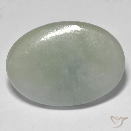 Giadeite Verde medio naturale da 10.10 ct, Ovale, Traslucido
