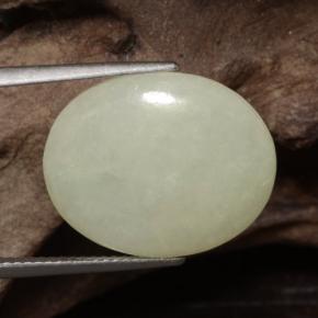 Giadeite naturale giallo da 10,60 ct, taglio ovale, traslucido