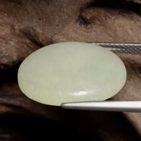 Giadeite naturale giallo da 10,60 ct, taglio ovale, traslucido