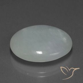 Giadeite Grigio medio naturale da 24.18 ct, Ovale, Traslucido