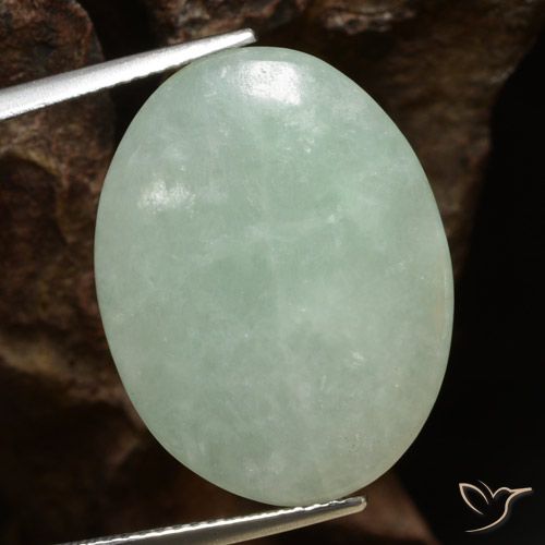 Giadeite naturale verde da 16,53 ct, taglio ovale, traslucido