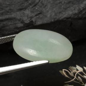 Giadeite Grigio verde naturale da 9.78 ct, Ovale, Traslucido