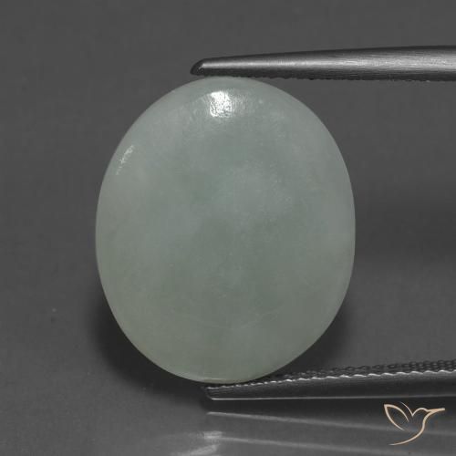 10.74ct Naturale Verde medio Giadeite, Ovale, Traslucido