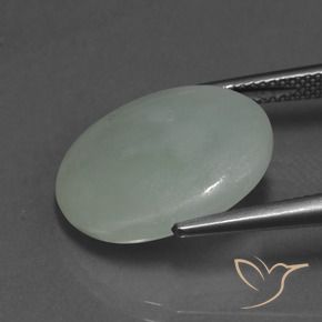 Giadeite Verde medio naturale da 10.74 ct, Ovale, Traslucido