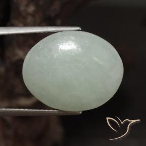 Giadeite Verde chiaro naturale da 16.14 ct, Ovale, Traslucido