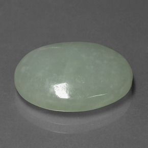 Giadeite verde naturale da 15,35 ct, taglio ovale, traslucido