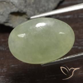 Giadeite Verde oliva naturale da 8.37 ct, Ovale, Traslucido