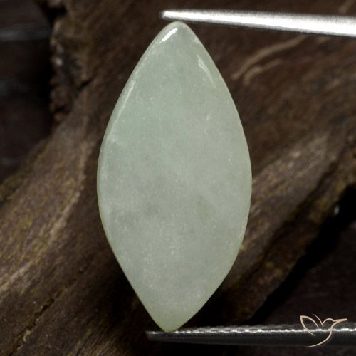 6.29ct Naturale Grigio verde Giadeite, Taglio marquise, Traslucido