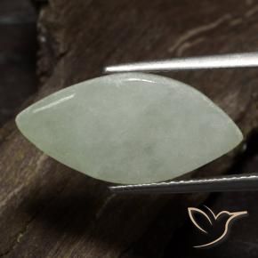Giadeite Grigio verde naturale da 6.29 ct, Taglio marquise, Traslucido