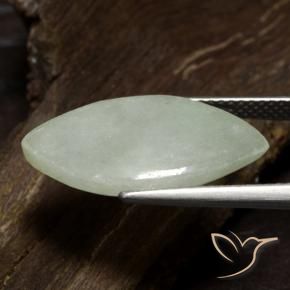 Giadeite Grigio verde naturale da 6.29 ct, Taglio marquise, Traslucido