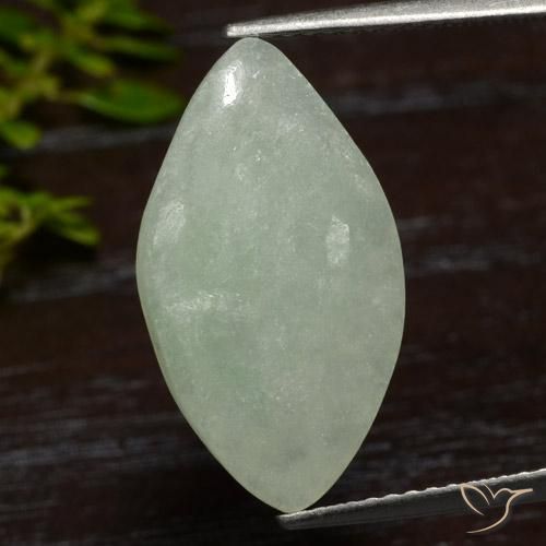 Giadeite Verde nocciola chiaro naturale da 6.77 ct, Taglio marquise, Traslucido